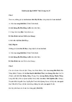 Giải giáo dục công dân 7 Bài 2: Bảo tồn di sản văn hóa | Cánh diều