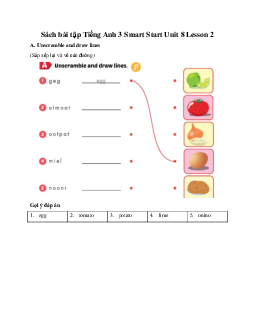 Giải SBT Tiếng Anh 3 Smart Start Unit 8 Lesson 2