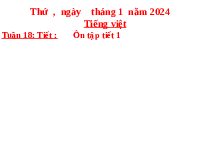 Giáo án điện tử Tiếng việt 1 Cánh diều: Ôn tập cuối học kì 1