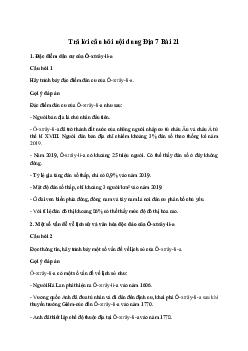 Giải Địa lí 7 Bài 21: Đặc điểm dân cư, xã hội và phương thức con người khai thác, sử dụng và bảo vệ thiên nhiên ở Ô-xtrây-li-a | Cánh diều