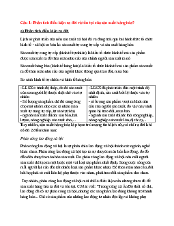 Câu hỏi lý thuyết ôn Kinh tế chính trị Mác-Lênin | Đại học Sư phạm Hà Nội