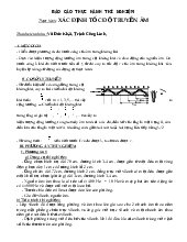 Báo cáo thực hành thí nghiệm: Xác định tốc độ truyền âm | Đại học Huế