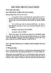 Đề cương môn Lý Luận Nhà nước và pháp luật | Trường Đại học Luật, Đại học Quốc gia Hà Nội