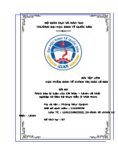 Tiểu luận KTCT - Kinh tế Chính trị Mác-Lê Nin (KTCT01) | Đại học kinh tế quốc dân NEU