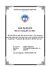 Phân tích luận điểm của Hồ Chí Minh: “Nước độc lập mà người dân không được hưởng hạnh phúc tự do thì độc lập cũng chẳng có nghĩa lý gì”. Làm rõ ý nghĩa của luận điểm đối với Việt Nam hiện nay | Bài tập lớn môn Tư tưởng Hồ Chí Minh