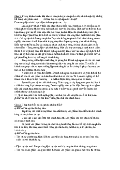 Đề cương ôn tập môn marketing căn bản