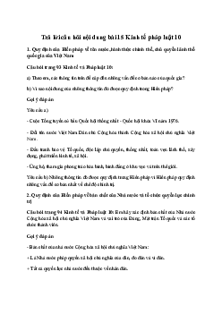 Giải Pháp luật 10 Bài 15: Hiến pháp nước Cộng hòa xã hội chủ nghĩa Việt Nam về chế độ chính trị |Cánh diều