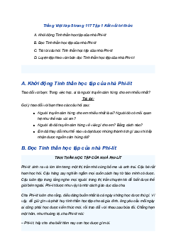 Giải SGK Tiếng Việt 5 trang 117 Bài 24: Đọc: Tinh thần học tập của nhà Phi-lít - Kết nối tri thức (Tập 1)