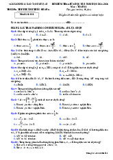 Đề giữa học kỳ 1 Toán 11 năm 2024 – 2025 trường THPT Huỳnh Thúc Kháng – Nghệ An