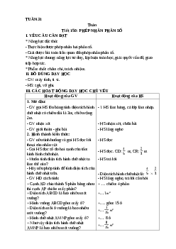Giáo án Toán lớp 4 Tuần 31 | Kết nối tri thức