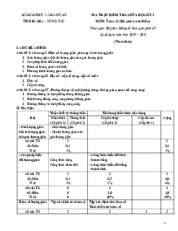 Đề minh họa giữa kỳ 1 Toán 11 Cánh Diều năm 2023 – 2024 sở GD&ĐT Bà Rịa – Vũng Tàu