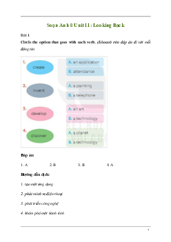 Giải Tiếng Anh 8 Unit 11: Looking Back | Kết nối tri thức