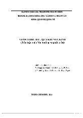 Tiểu luận HIỆU ỨNG NHÀ KÍNH VÀ TÁC ĐỘNG TỚI MÔI TRƯỜNG (MÔI TRƯỜNG 2024) môn Môi trường và phát triển  -  trường đại học Khoa học xã hội và nhân văn- Đại học Quốc Gia Thành phố Hồ Chí Minh.