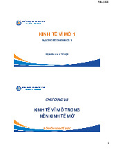 Chương VII: Kinh Tế Vĩ Mô Trong Nền Kinh Tế Mở | Bài giảng kinh tế vĩ mô