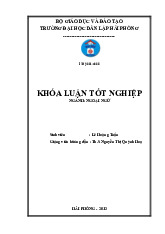 KHÓA LUẬN TỐT NGHIỆP NGÀNH: NGOẠI NGỮ | Trường đại học Hải Phòng