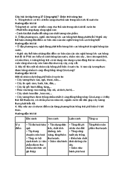 Công nghệ 7: Ôn tập chương 1 và chương 2| Chân trời sáng tạo
