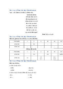Giải VBT môn Tiếng việt 2 - Ôn tập cuối học kì 1 - Ôn tập 2| Chân trời sáng tạo