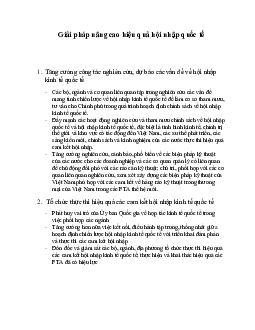 Giải pháp nâng cao hiệu quả hội nhập quốc tế | Kinh tế chính trị