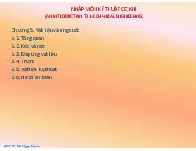 Chương 5. Vật liệu và ứng suất môn Nhập môn kỹ thuật cơ khí | Trường Đại học Bách Khoa Hà Nội