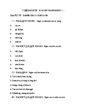 Đáp án tham khảo ôn tập 1-5: Bài tập nghe hiểu và viết chữ Hán môn Ngôn ngữ Trung | Trường Đại học Hà Nội