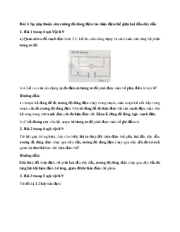 Giải Lý 9 bài 1: Sự phụ thuộc của cường độ dòng điện vào hiệu điện thế giữa hai đầu dây dẫn