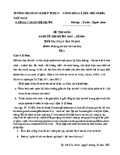 Đề thi cuối kỳ môn Kinh tế chính trị | Trường Đại học Công nghiệp TP.HCM