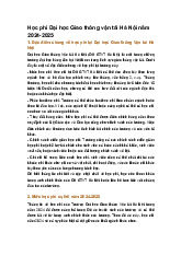 Học phí Đại học Giao thông vận tải Hà Nội năm 2024-2025