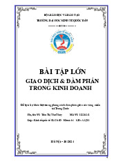 Phong cách đàm phán và yếu tố văn hóa tại Trung Quốc | Môn Giao dịch và đàm phán kinh doanh - Đại học Kinh Tế Quốc Dân