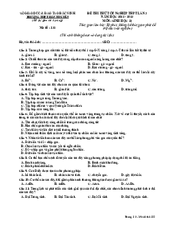 Đề thi thử THPT Quốc gia năm 2023 môn Sinh lần 3 trường Hàn Thuyên, Bắc Ninh