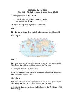 Địa lí 6 Bài 20: Thực hành - Xác định trên lược đồ các đại dương thế giới | Cánh diều