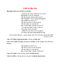 Đọc hiểu: Chiếc lá đầu tiên - Hoàng Nhuận Cầm | Ôn tập Ngữ Văn 12