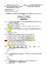 Bài tập: Excel 2 | Đại hoc Tây Đô