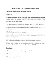 Đề thi học kỳ 1 môn Tiếng Anh lớp 8 năm học 2024 - 2025 | Bộ sách Global Success