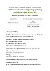 Bộ đề thi học kì 1 môn Hoạt động trải nghiệm hướng nghiệp 6 năm 2024 - 2025