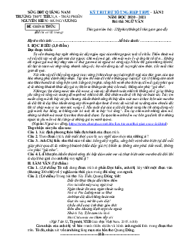 Đề thi thử THPT Quốc gia 2021 môn Ngữ Văn trường THPT Tiểu La, Quảng Nam (có đáp án)