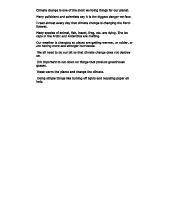 TOPIK 1: Biến Đổi Khí Hậu - Climate Change Discussion and Insights