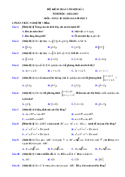 Đề thi cuối kỳ 1 Toán 10 Kết nối tri thức( có lời giải chi tiết)-Đề 6