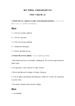 Sách bài tập Right on 8 unit 3 trang 24