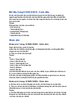 Giải Giáo dục công dân 7 Bài 2: Bảo tồn di sản văn hóa| Cánh diều
