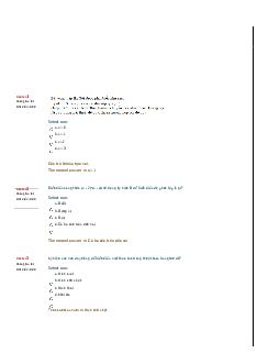 Câu hỏi trắc nghiệm - Cấu trúc dữ liệu và giải thuật (Có đáp án) | Đại học Kỹ thuật - Công nghệ Cần Thơ
