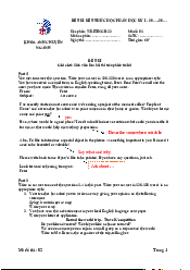 Writing final test - Business English | Trường Đại học Ngoại ngữ, Đại học Đà Nẵng