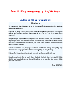 Soạn bài Sông Hương trang 7 | Tiếng Việt Lớp 3 Tập 2 Cánh diều