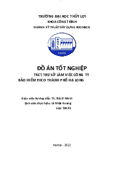 Đồ án tốt nghiệp TKCT trụ sở làm việc công ty bảo hiểm PJICO thành phố Hạ Long  | Kỹ thuật Xây dựng – Xây Dựng Dân dụng và Công nghiệp