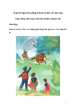 Soạn bài Đọc: Ngựa biên phòng | Kết nối tri thức