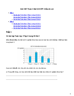 Vở bài tập Toán lớp 4 Bài 50: Biểu đồ cột Kết nối tri thức