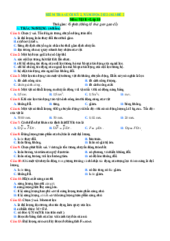 Đề kiểm tra học kỳ 2 Vật lí 10 kết nối tri thức 2022-2023 có đáp án-Đề 2