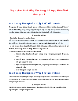 Soạn bài Thực hành tiếng Việt trang 116 | Ngữ văn 7 tập 1 Kết nối tri thức