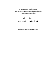 Bài giảng Xác suất thống kê | Đại học Lâm Nghiệp