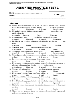 Assorted practice test 1  - ASSORTED PRACTICE TEST 1