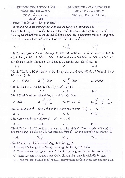 Đề thi cuối học kì 2 Toán 7 năm 2023 – 2024 trường THCS Ngọc Lâm – Hà Nội